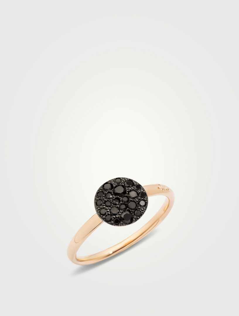 Sabbia 18K Rose Gold Ring With Diamonds