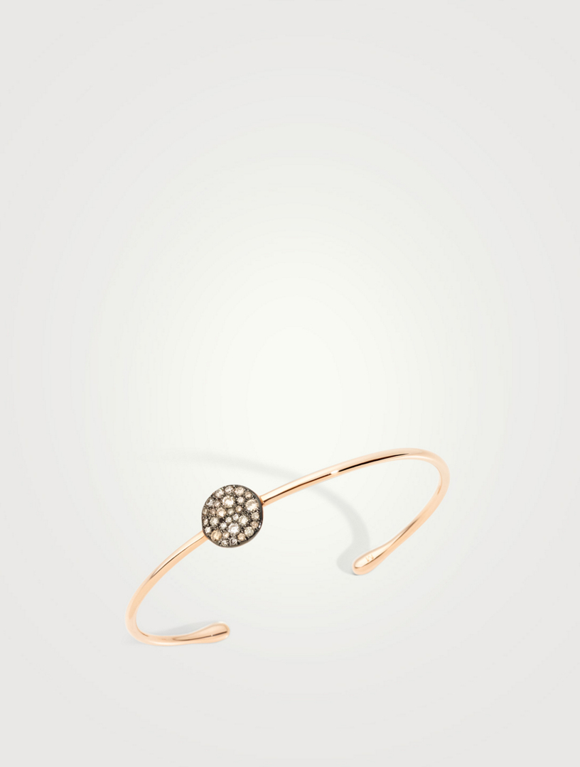 Sabbia 18K Rose Gold Bangle Bracelet With Diamonds
