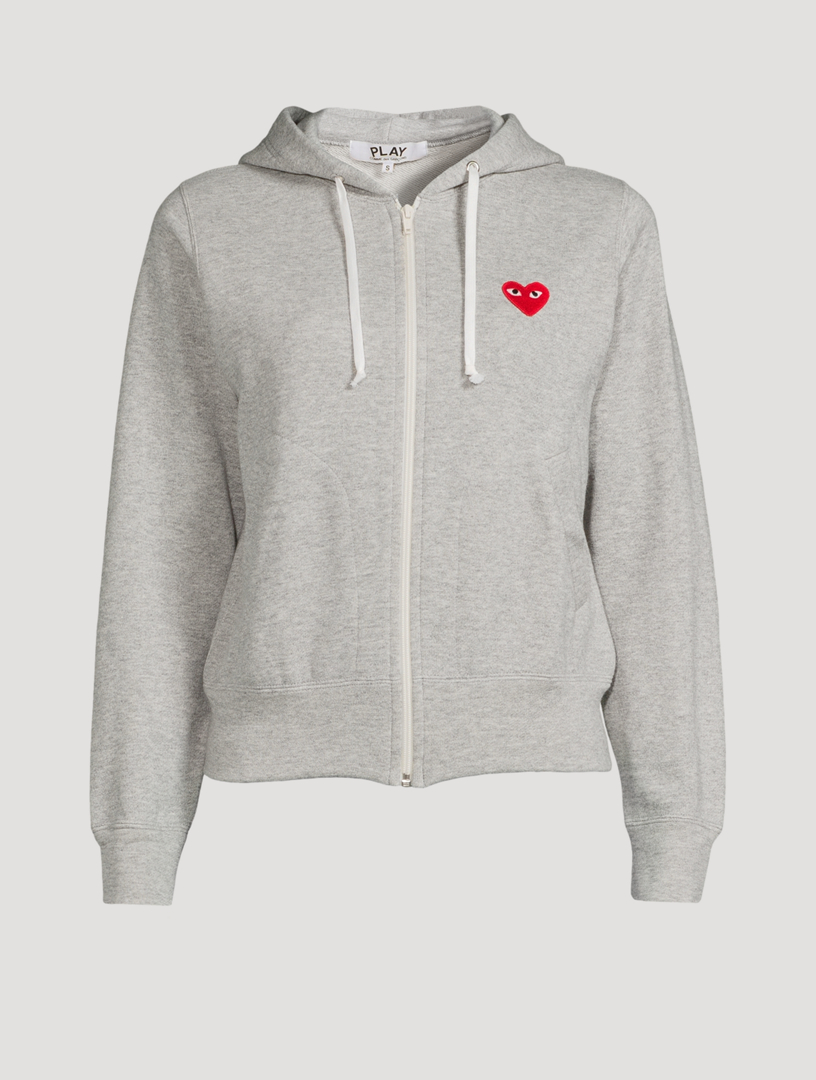 COMME DES GARÇONS PLAY Embroidered Heart Zip-Up Hoodie