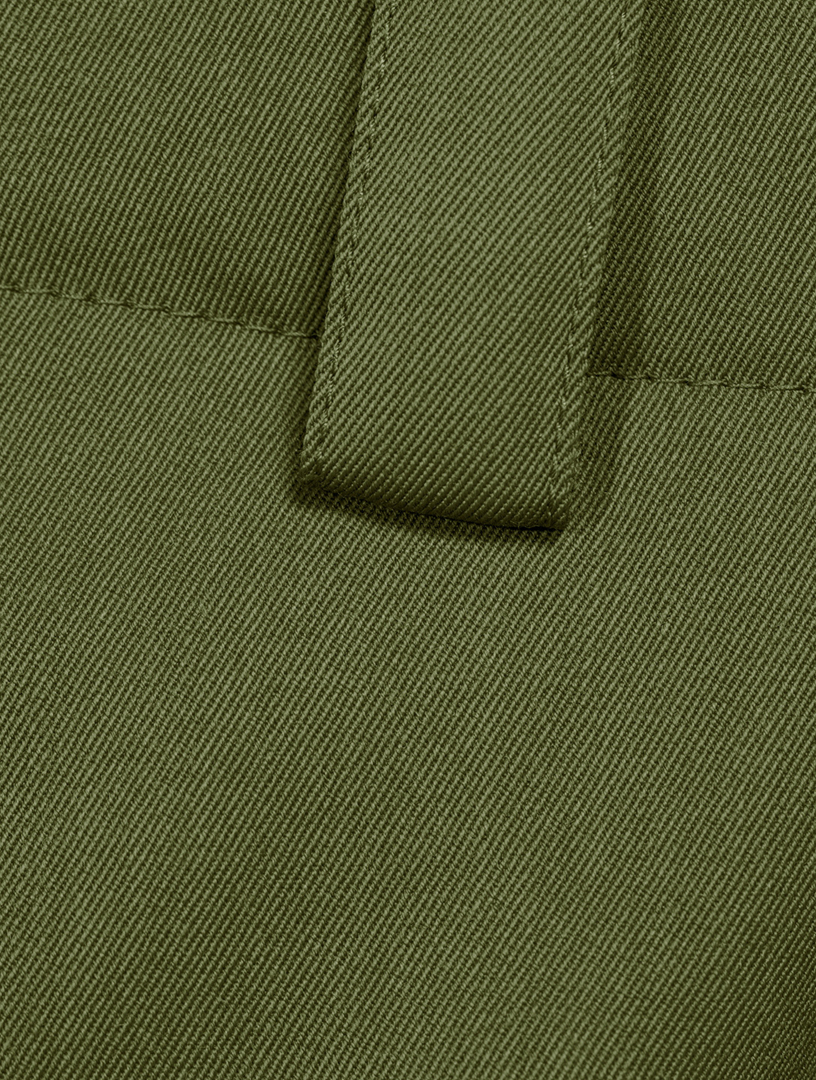 Wool Straight-Leg Cargo Pants