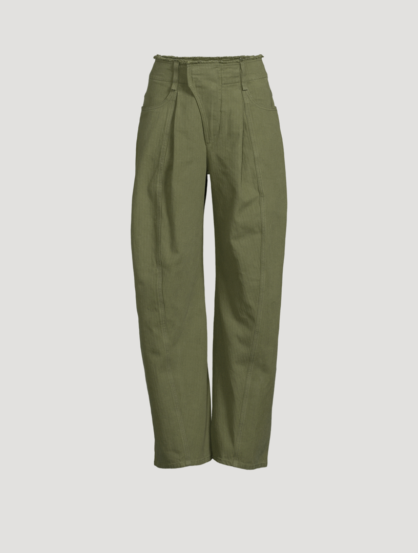Cotton Wide-Leg Pants