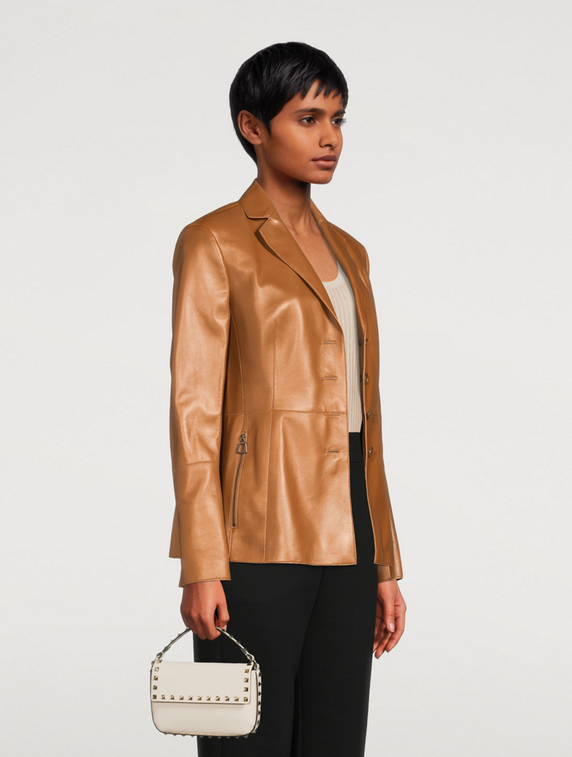 Nappa Leather Pearlized Blazer