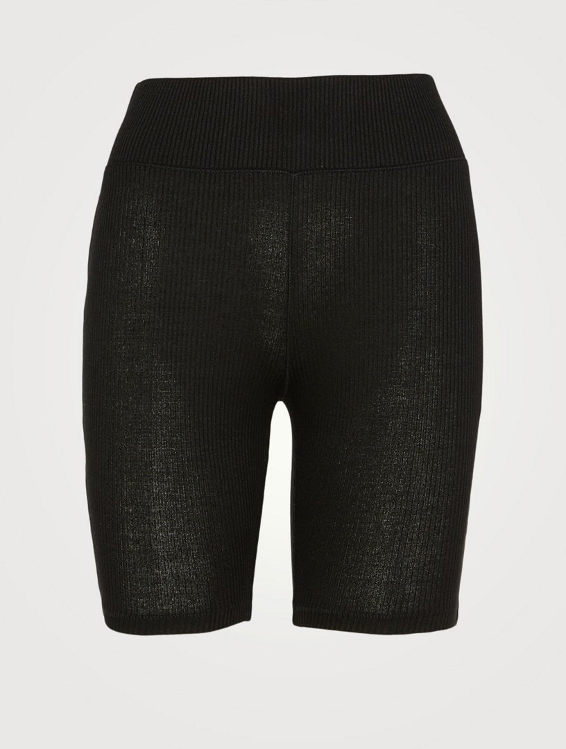 Rib Knit Bike Shorts