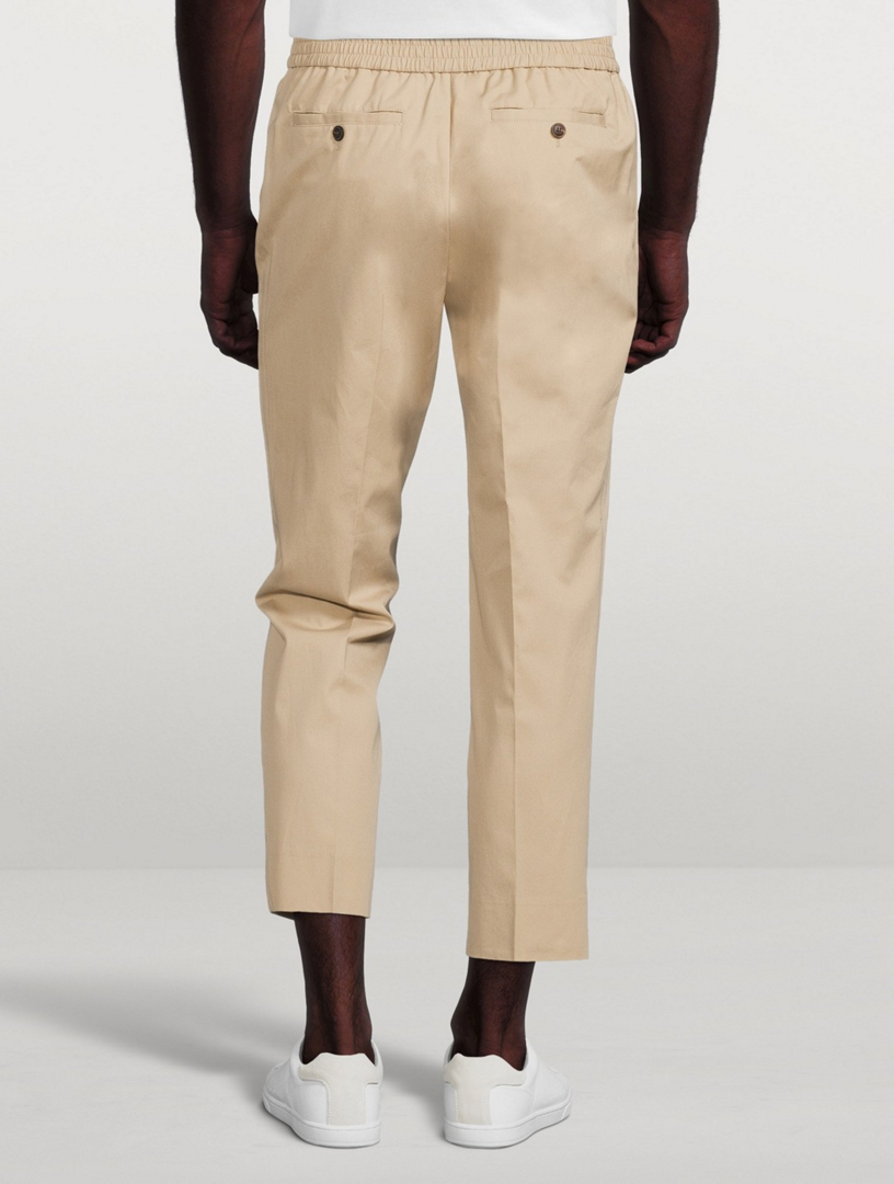 AMI PARIS Elastic-Waist Cropped Pants | Holt Renfrew