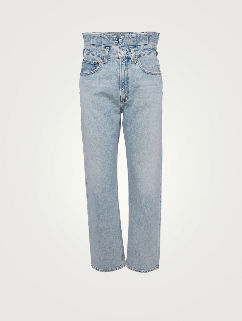 AGOLDE High Waisted Lettuce Jeans Holt Renfrew