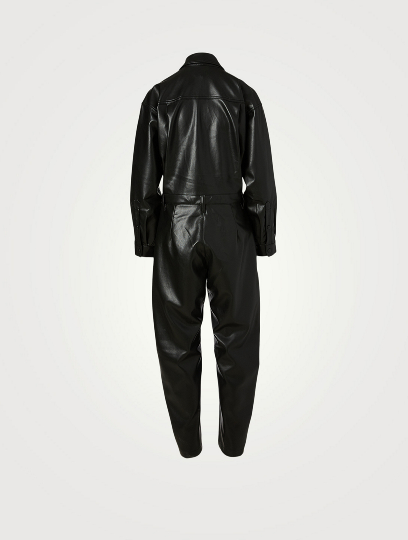 Vegan Leather 80 s Jumpsuit