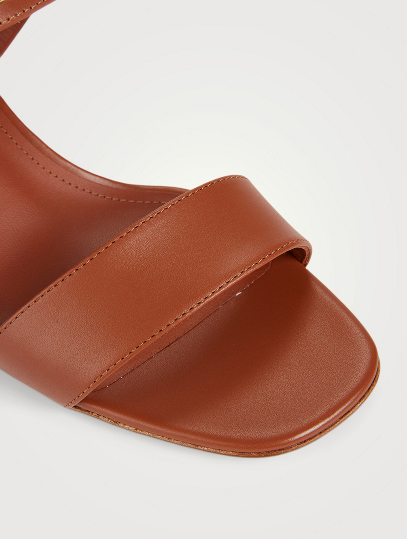 Cayla 55 Leather Heeled Slingback Sandals