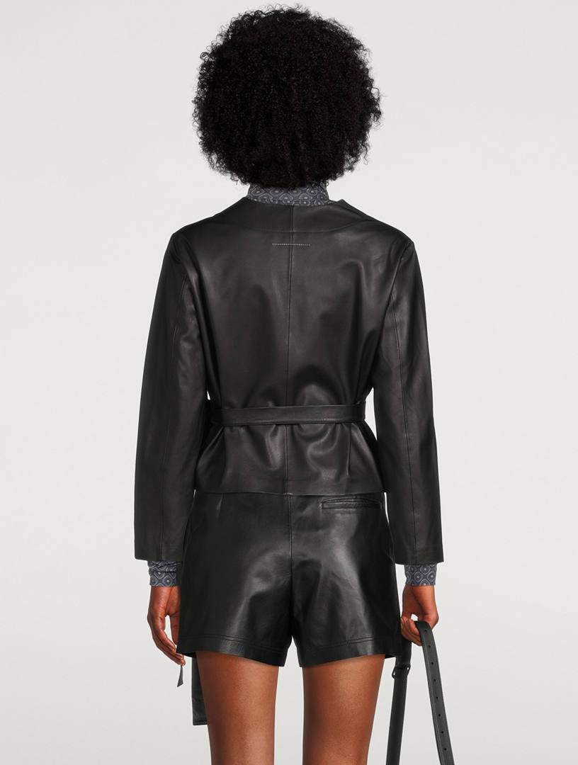 Leather Wrap Jacket