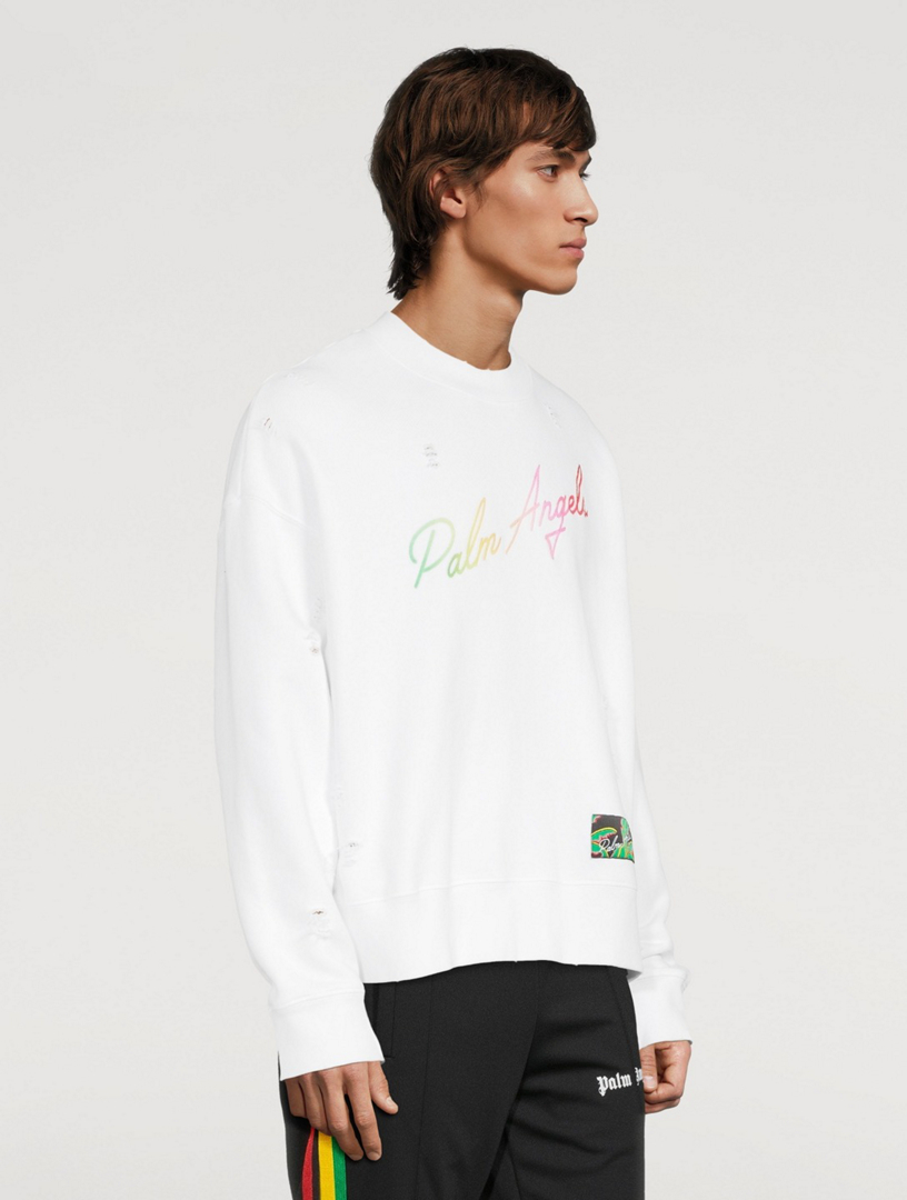 Palm Angels Miami Logo Crewneck White