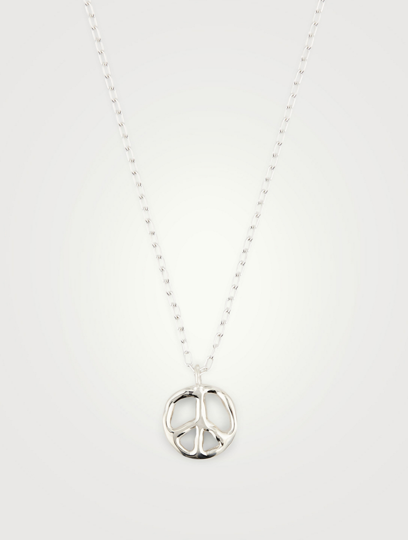 AMBUSH Sterling Silver Peace Pendant Necklace | Holt Renfrew