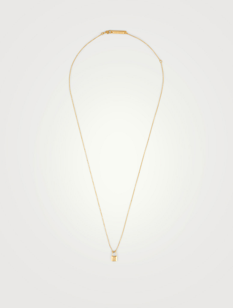 18K Gold Plated Padlock Pendant Necklace