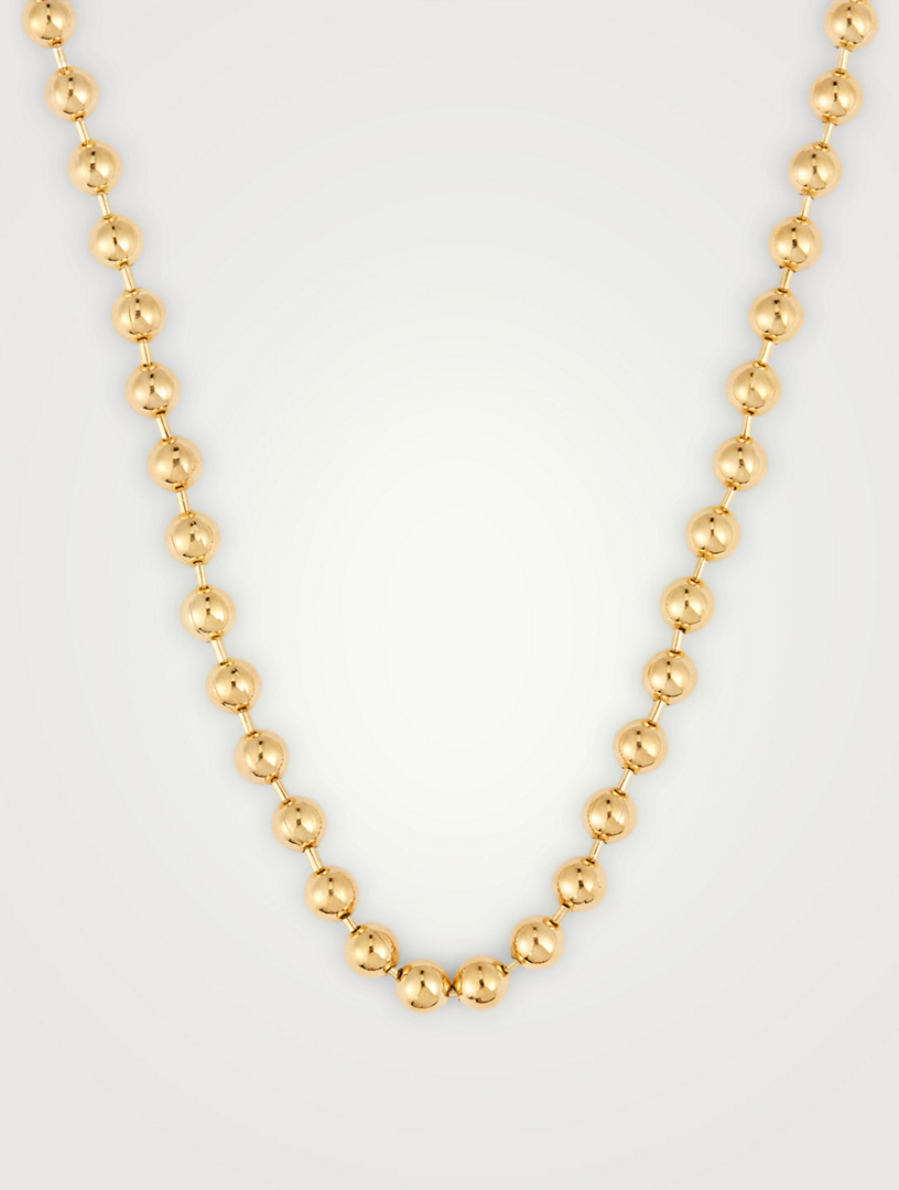 AMBUSH 18K Goldplated Ball Chain Necklace | Holt Renfrew