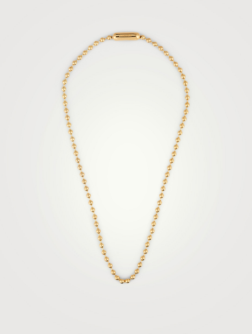 AMBUSH 18K Goldplated Ball Chain Necklace | Holt Renfrew