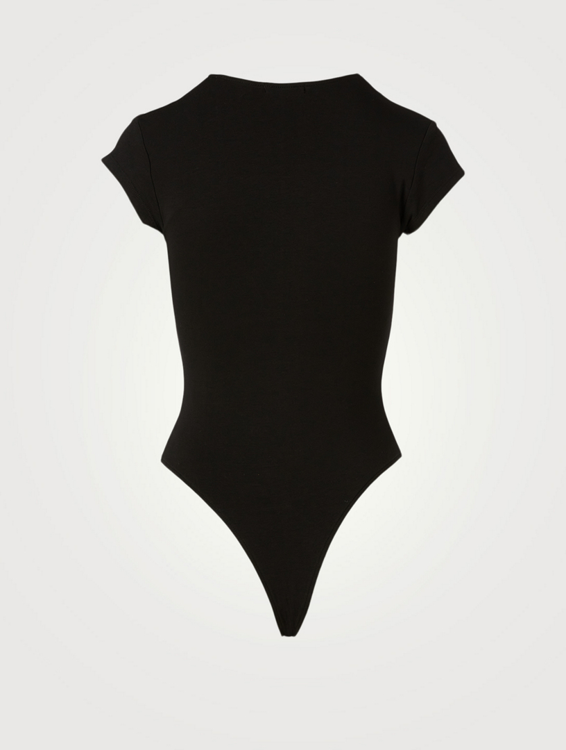 Pima Cotton V-Neck Bodysuit