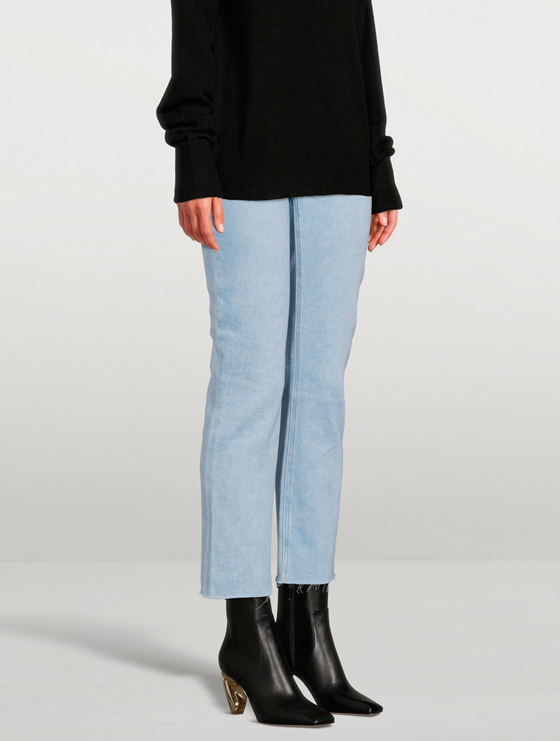PAIGE Cindy Straight-Leg High-Waisted Jeans | Holt Renfrew