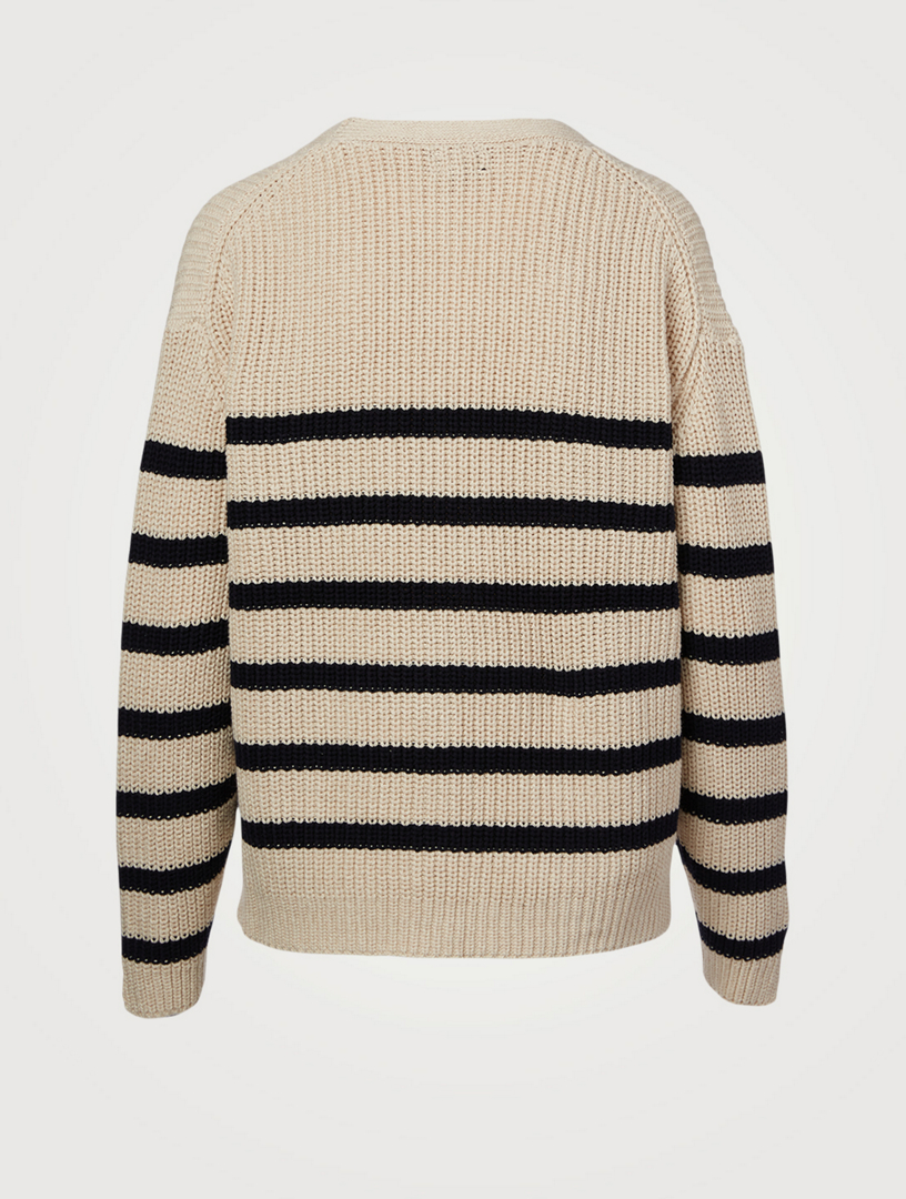 Livy Oversized Cardigan Striped Print