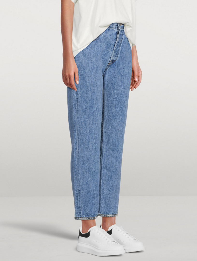 Tate Crop High-Waisted Straight Jeans