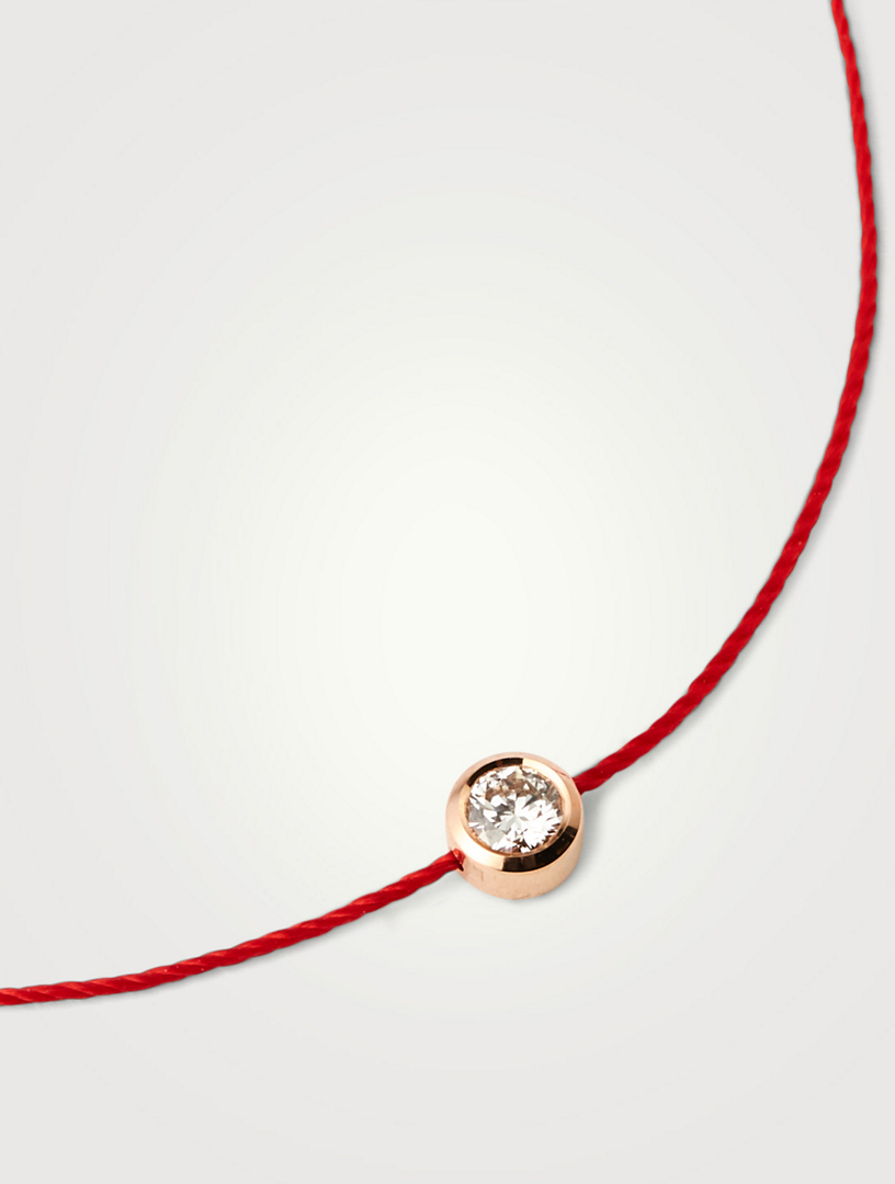 Red string bracelet hot sale with diamond