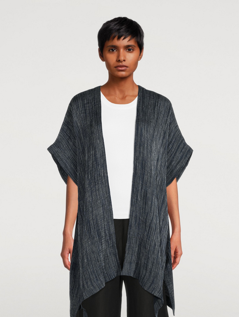 Linen-Blend Tunic Shirt