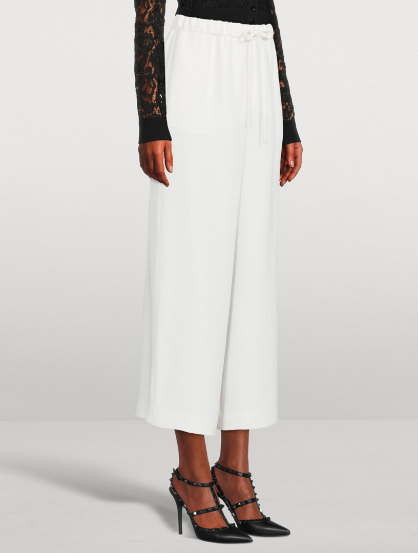 Silk Cropped Pants