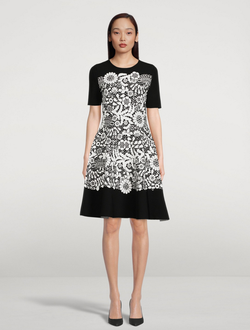 Short-Sleeve A-Line Dress
