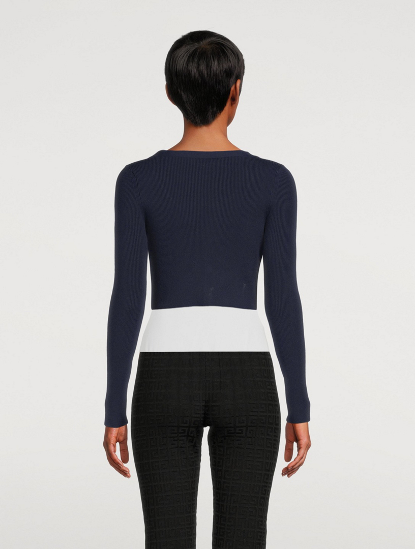 Silk Stretch Cropped Cardigan