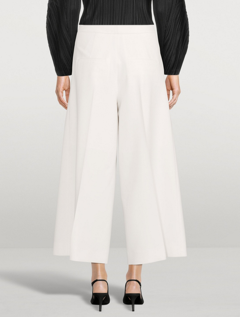 Wool-Blend Culotte Pants
