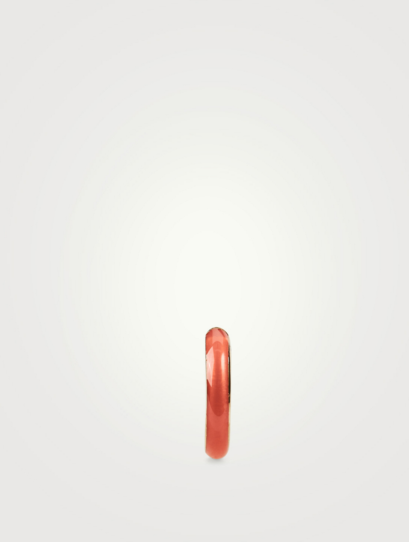 MARIA BLACK Kate Coral Huggie Hoop Earring | Holt Renfrew