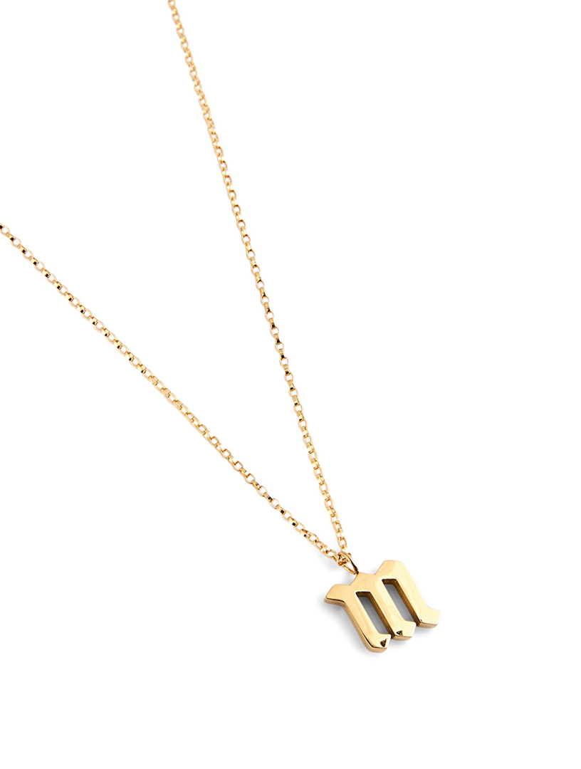 Tudor 14K Gold-Filled Pendant Necklace With M Letter