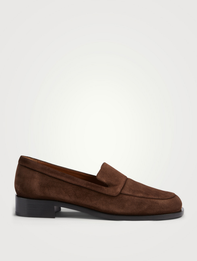 THE ROW Garcon Suede Loafers Holt Renfrew