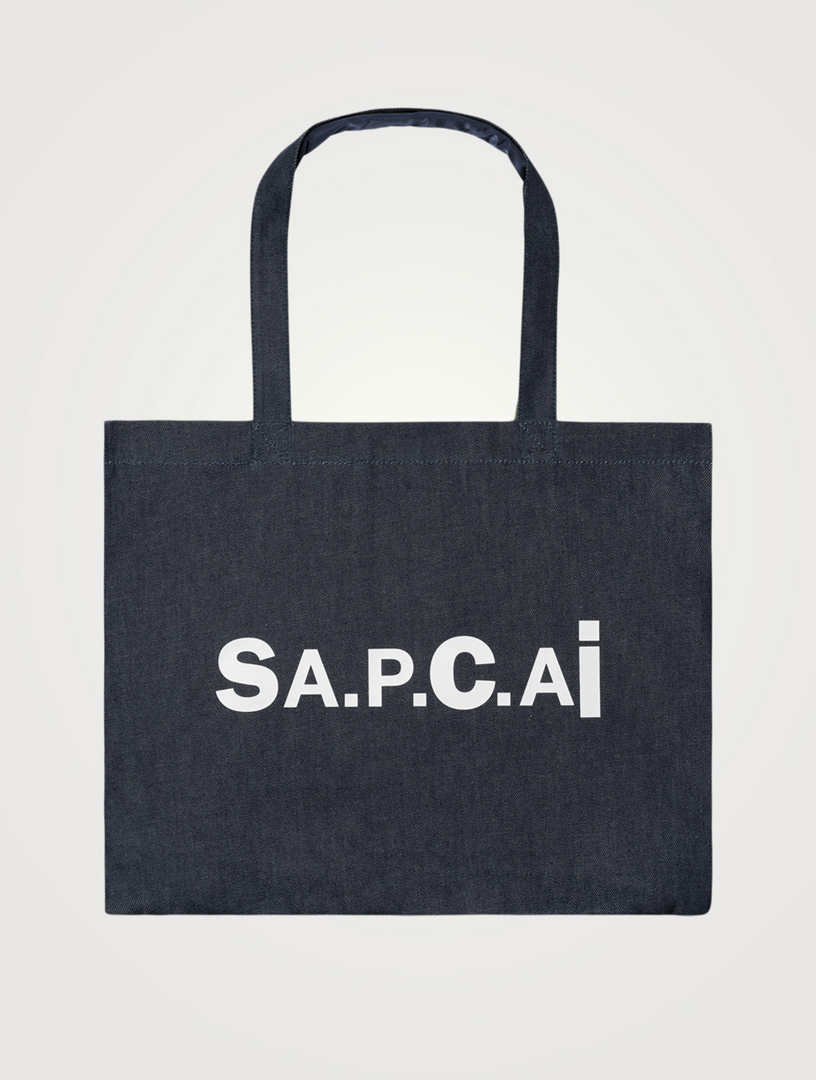 A.P.C. X SACAI Candy Reversible Denim And Nylon Shopper Tote