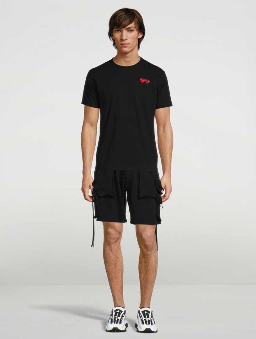 COMME DES GARÇONS PLAY Double Heart Patch T-Shirt | Holt Renfrew