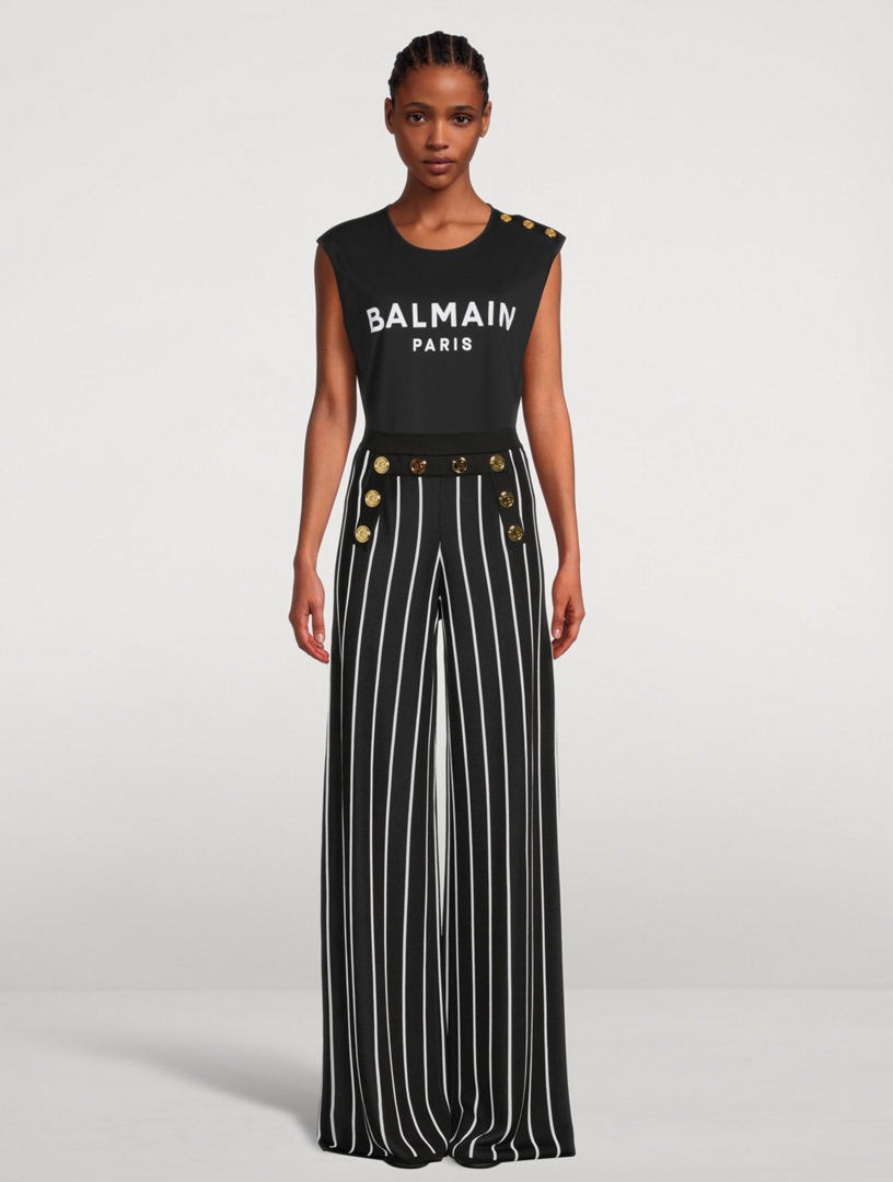 Balmain striped sale pants