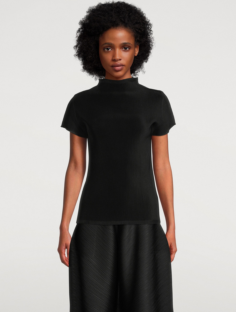 Mist Basics T-Shirt in Black by Pleats Please Issey Miyake