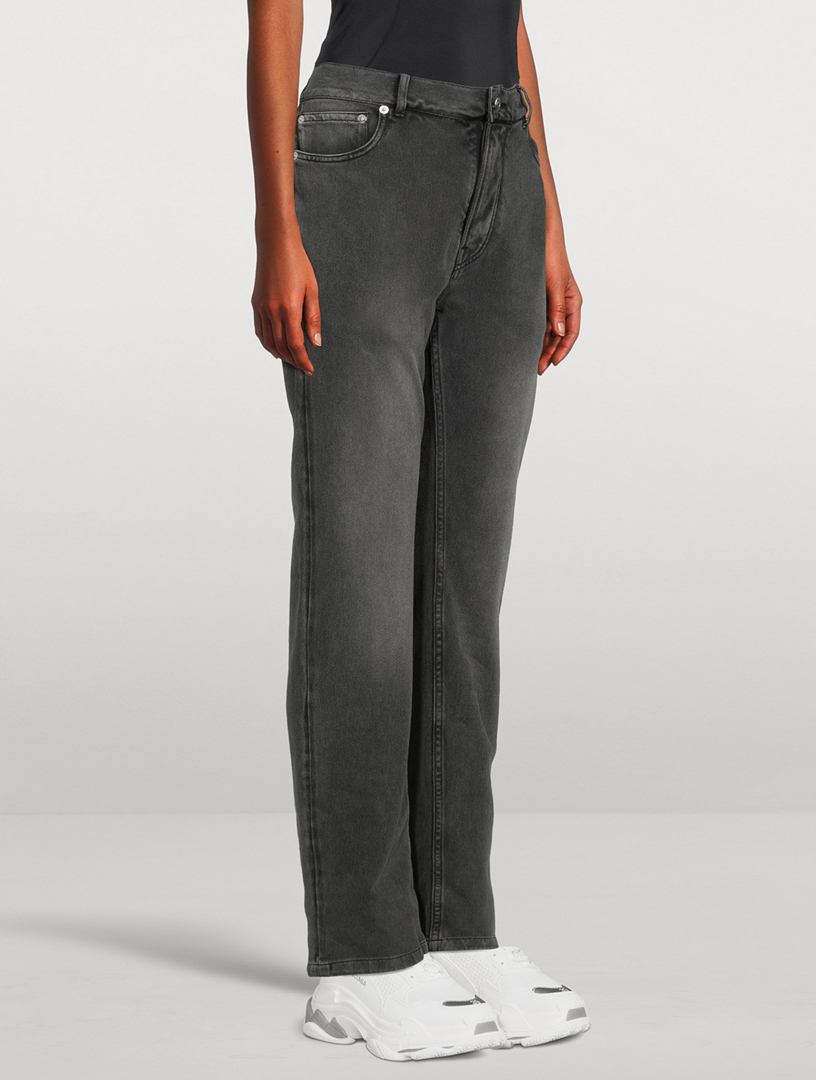 Trompe-L'œil Straight-Leg Jeans
