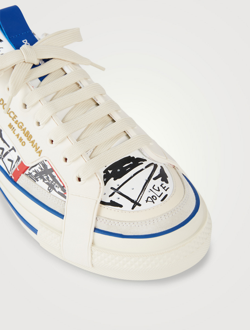 DOLCE & GABBANA Custom 2.Zero Leather Sneakers | Holt Renfrew