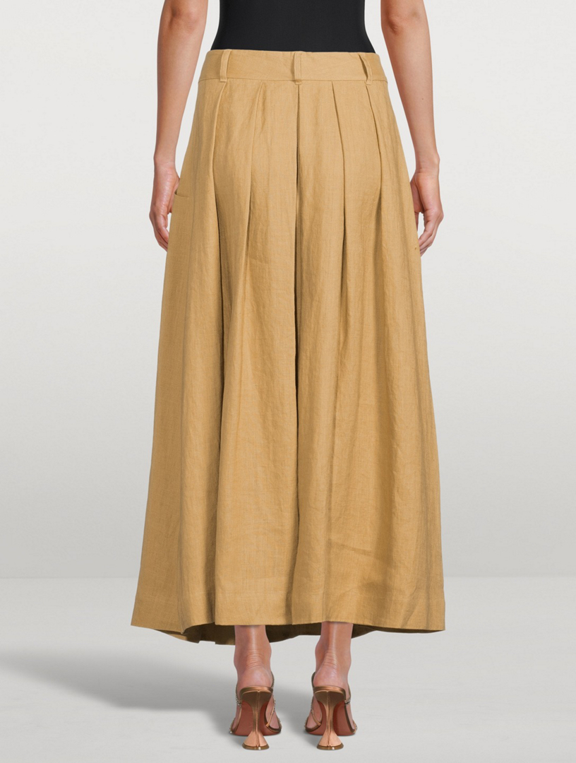 Tulay Hemp A-Line Midi Skirt