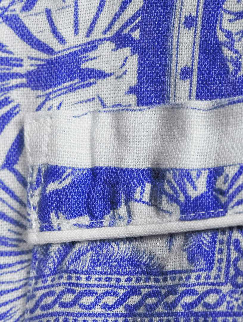 Short Linen Pyjama Set Lamba Print