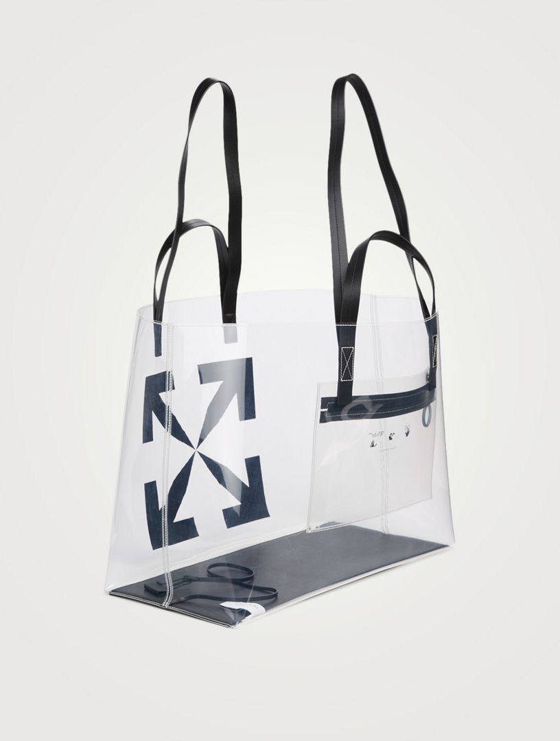 Off white 2025 clear tote bag