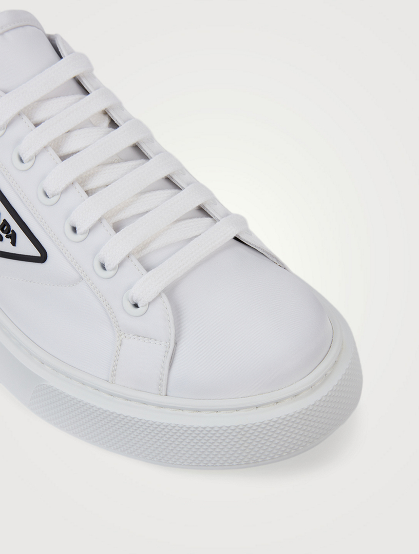 Re-Nylon gabardine high-top sneakers