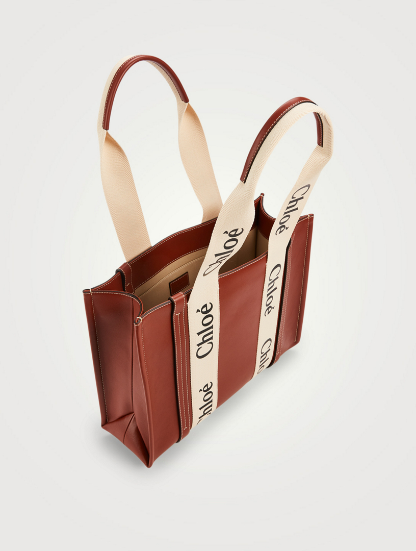 ●SPAO● Woody Canvas Tote Bag SPAKFA9A55 CHLOÉ Large Woody Canvas Tote Bag | Holt Renfrew
