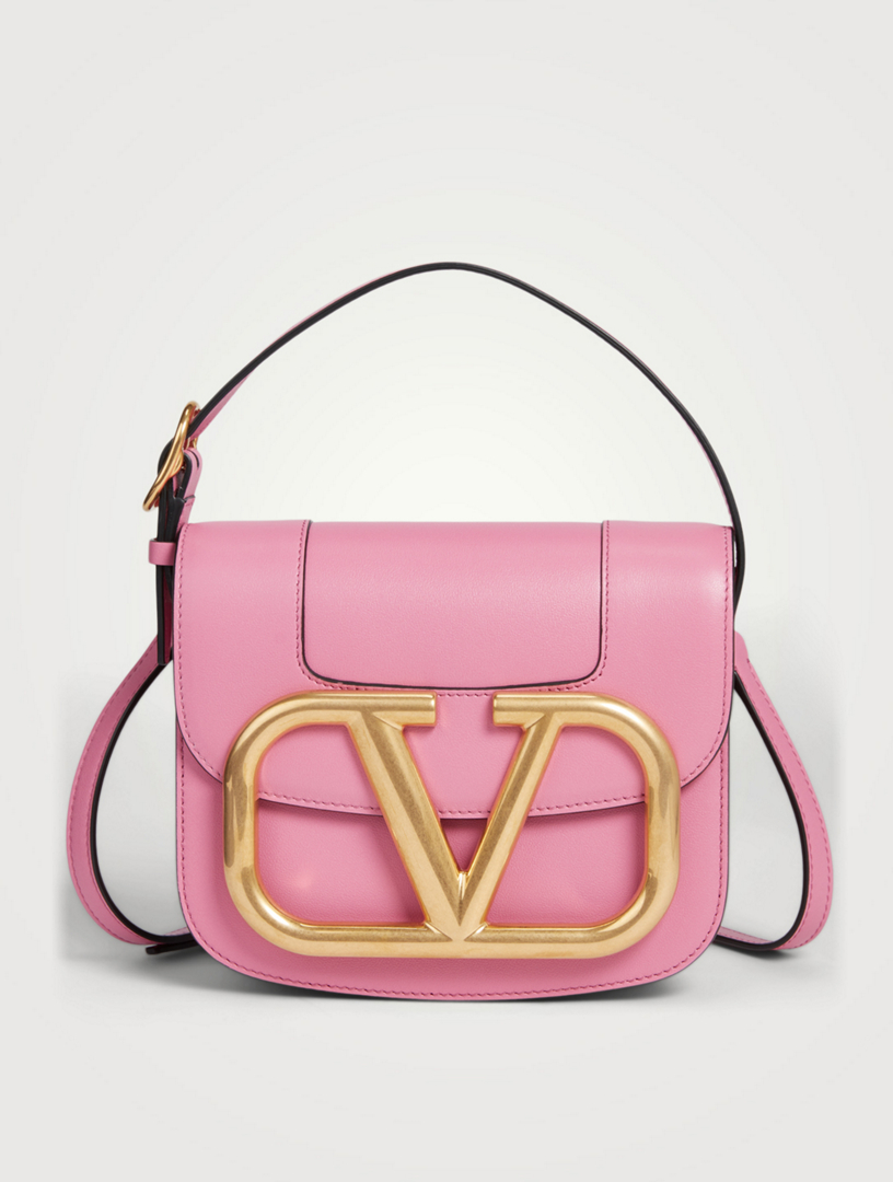 Supervee leather crossbody bag Valentino Garavani Pink in Leather