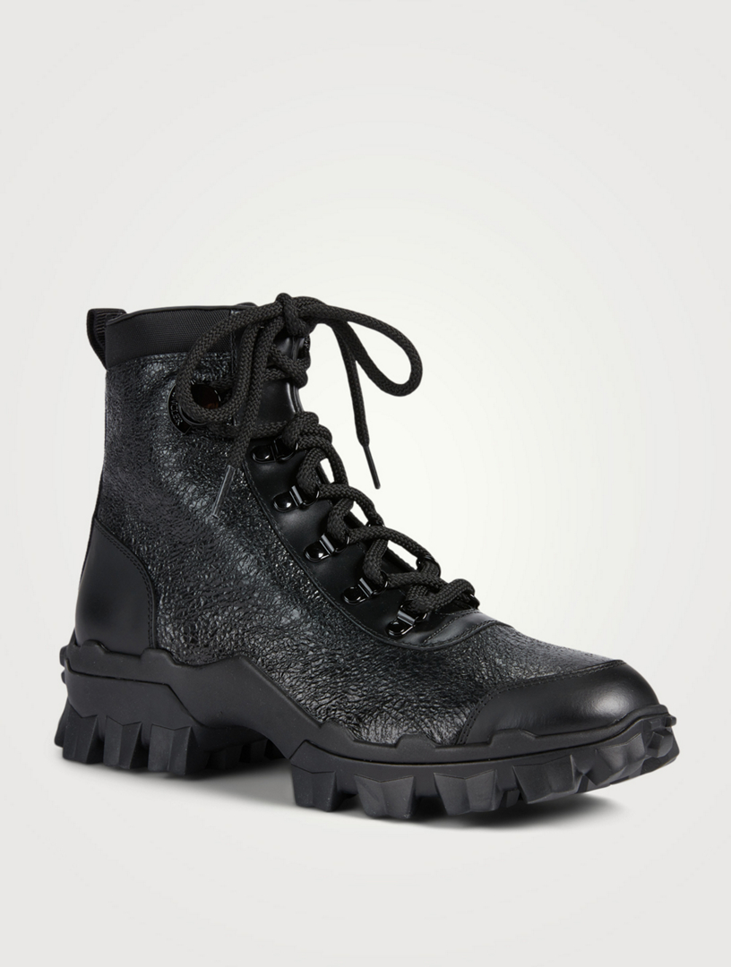 Helis Crackled Leather Hiking Boots
