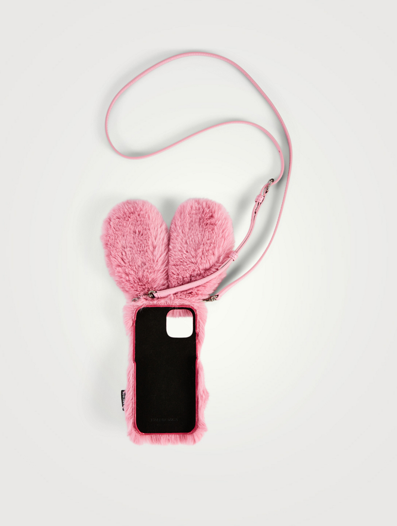 BALENCIAGA Fluffy Bunny Faux Fur Phone Case Holt Renfrew
