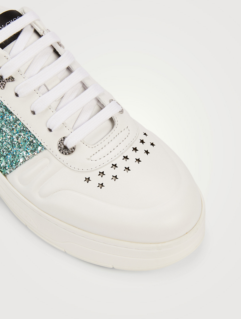 JIMMY CHOO KAI NAPPA FINE GLITTER SNEAKER 36