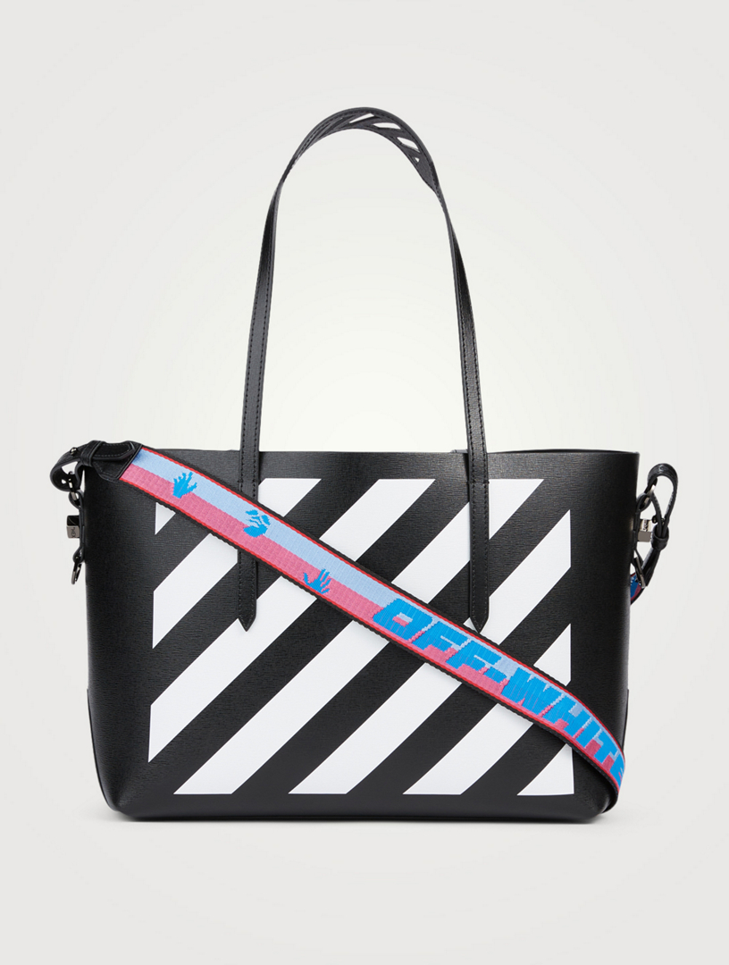 OFF-WHITE Diag Binder Leather Shopping Tote Bag | Holt Renfrew