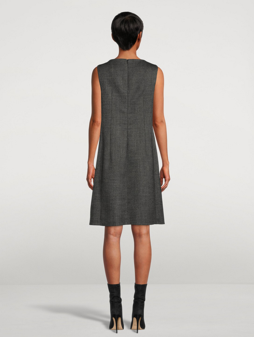 Stretch Wool Sheath Dress
