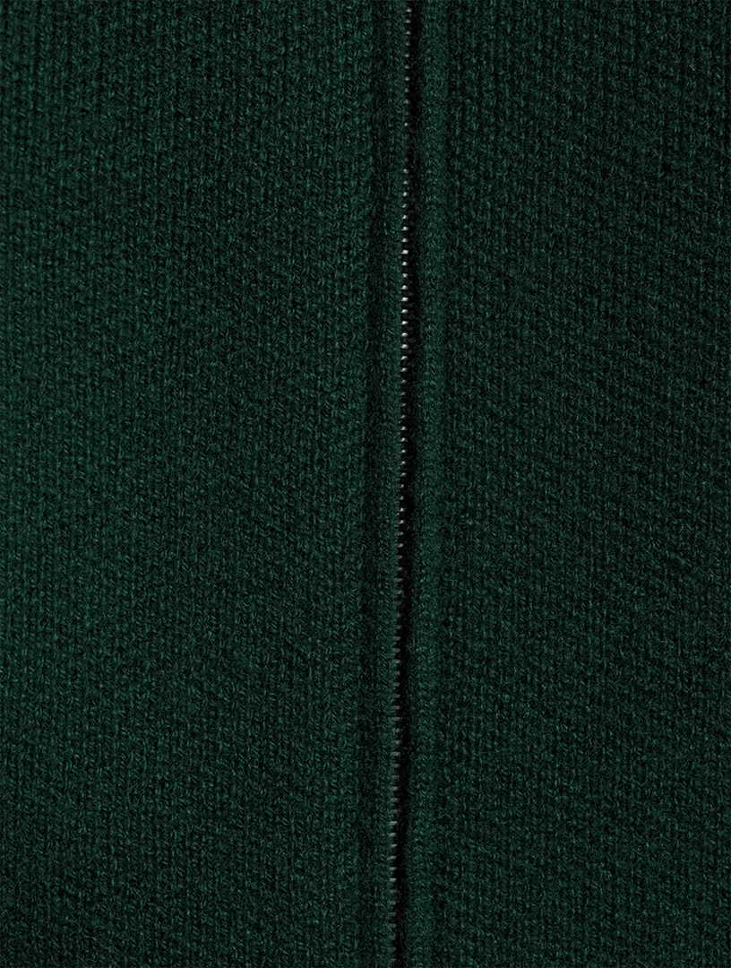 Short-Sleeve Hooded Cashmere Cardigan
