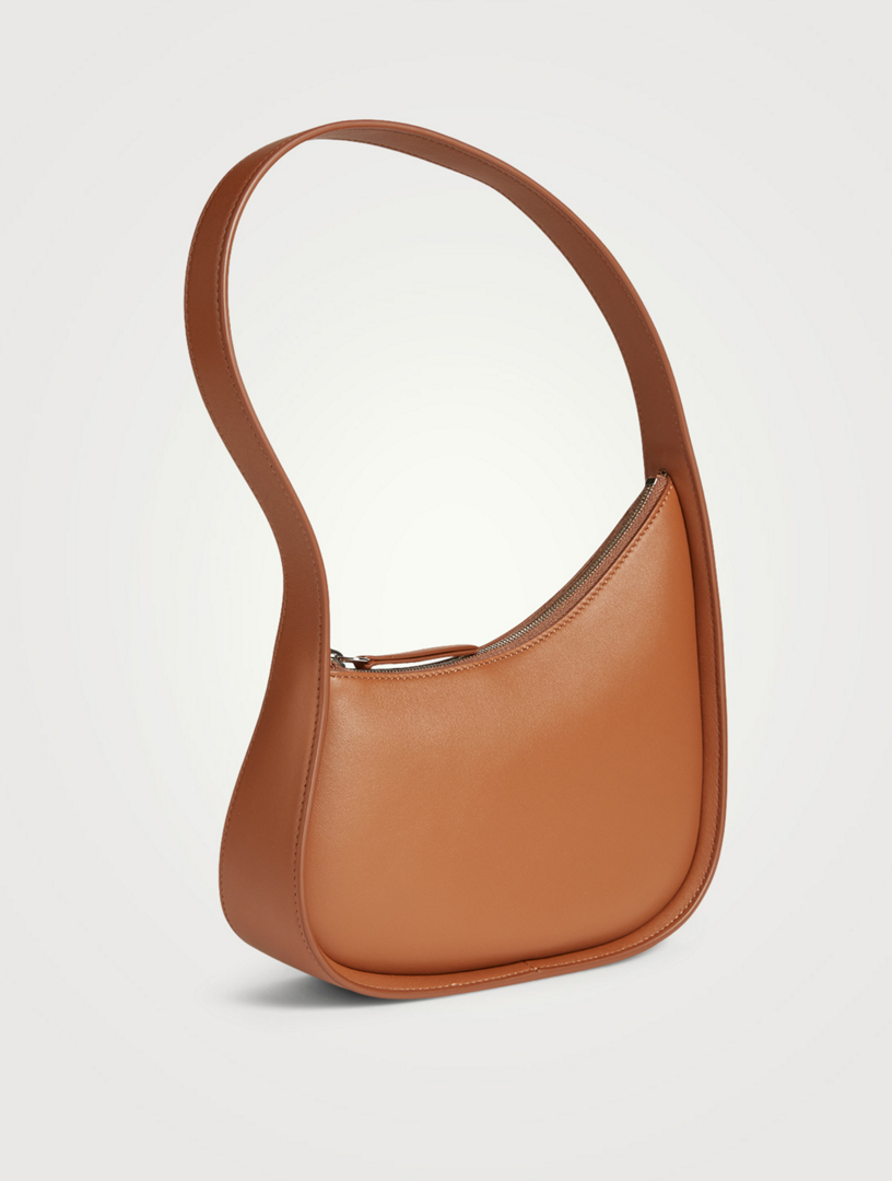 Half Moon Leather Shoulder Bag