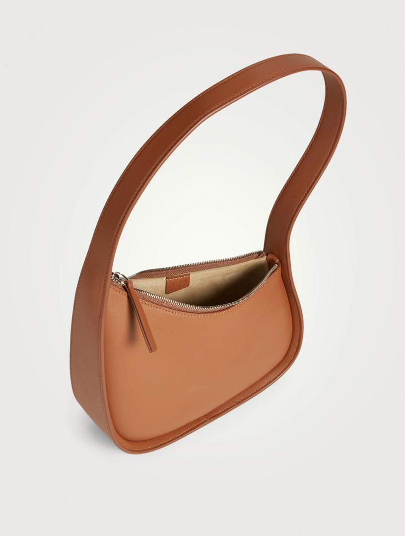 Half Moon Leather Shoulder Bag